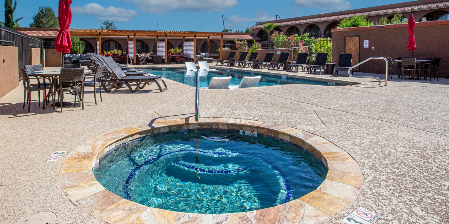 Soak Up the Rays and Take a Dip in Our Outdoor Pool Make  Unforgettable Memories With Sunset Views Over the Red Rocks